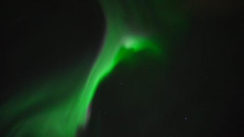 In the sky above the earth